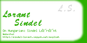 lorant sindel business card